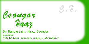 csongor haaz business card